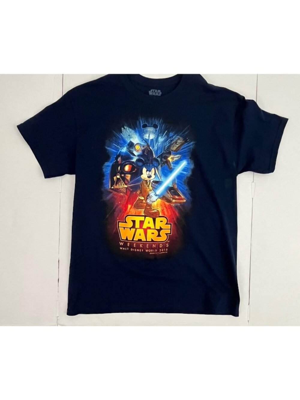 Disney Star Wars Weekends 2015 Mickey Mouse Darth Vader MGM Studios Sz L